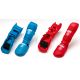 Pack KAMIKAZE mitt red and blue and Shin and foot protector red and blue (RFEK approved)