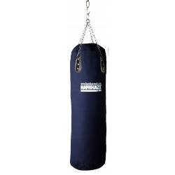 KAMIKAZE punching bag, blue canvas, 90 x 30 cm, chains included, not filled