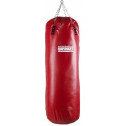 KAMIKAZE punching bag, red PVC, 110 x 40 cm, chains included, not filled 