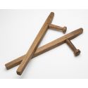 TONFA hand-made in Canada, white ash, square, pair