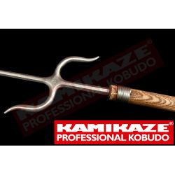 NUNTI BO KAMIKAZE PROFESSIONAL KOBUDO, oak, hand made with stainless steel Manji Sai